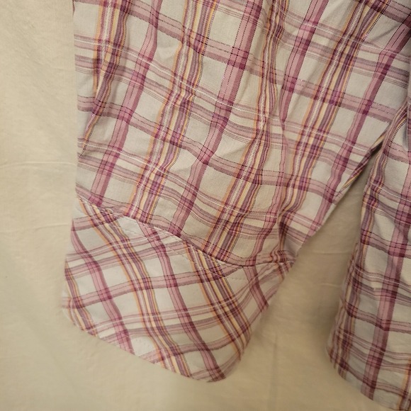 Ariat Pro Series Blouse Sz XXL Western Button Up Longsleeve Pink Purple Sparkle - Picture 2 of 16